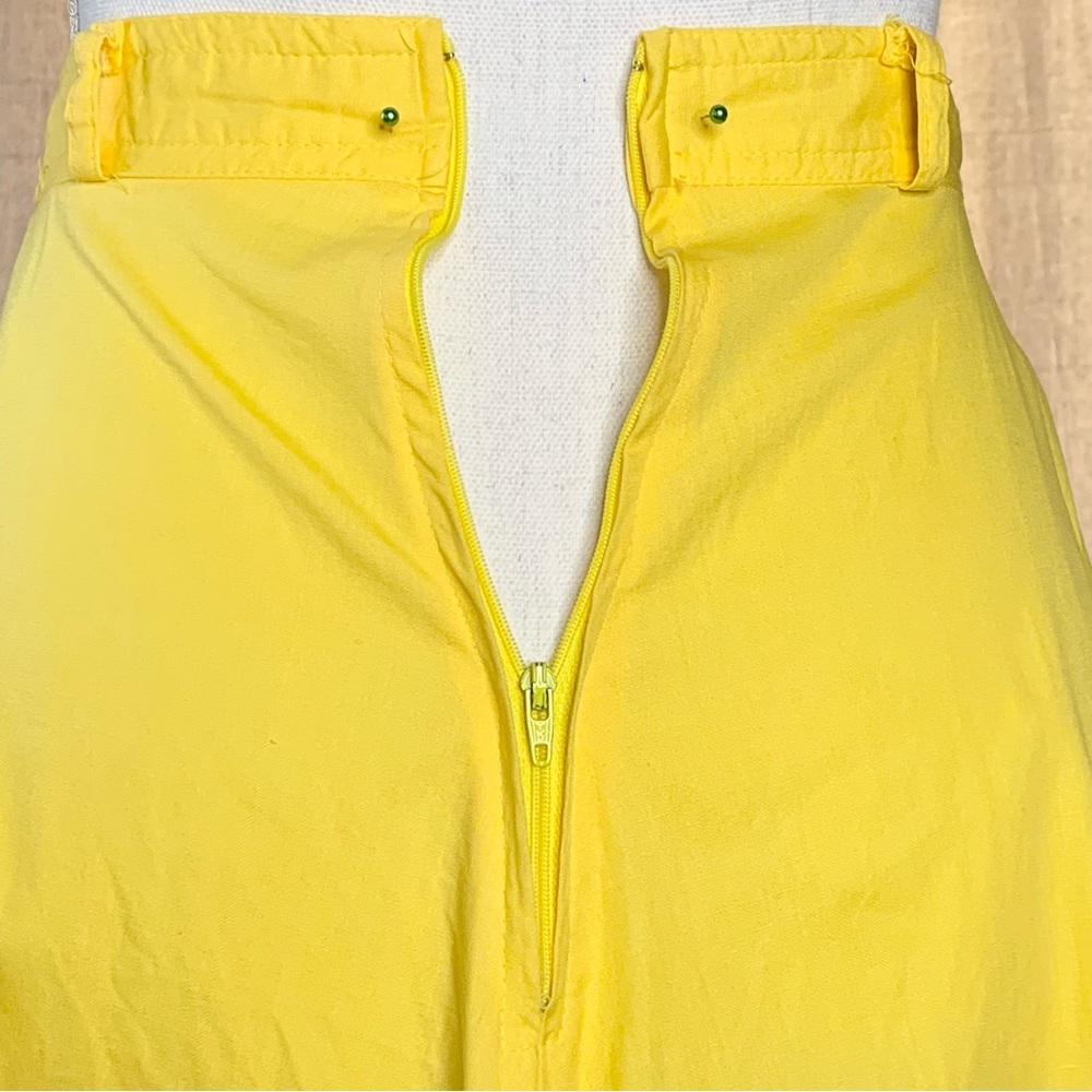 70s Yellow A-Line Skirt - Picture 4 of 7